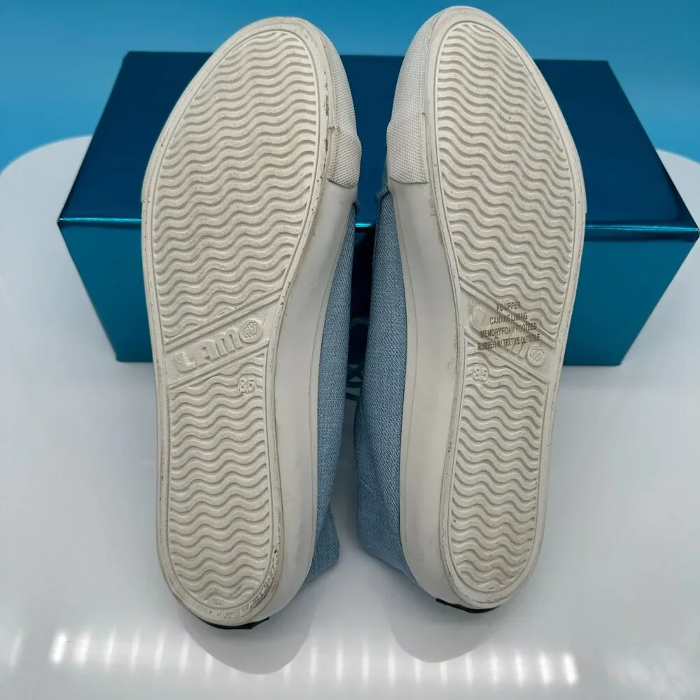 NWOT/B Lamo Women's Vita Canvas Casual Low Top Sneaker Shoe, Size 8.5, Sky‎ Blue